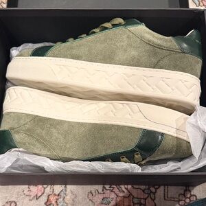 Kurt Geiger Green and Cream Women's Sneakers